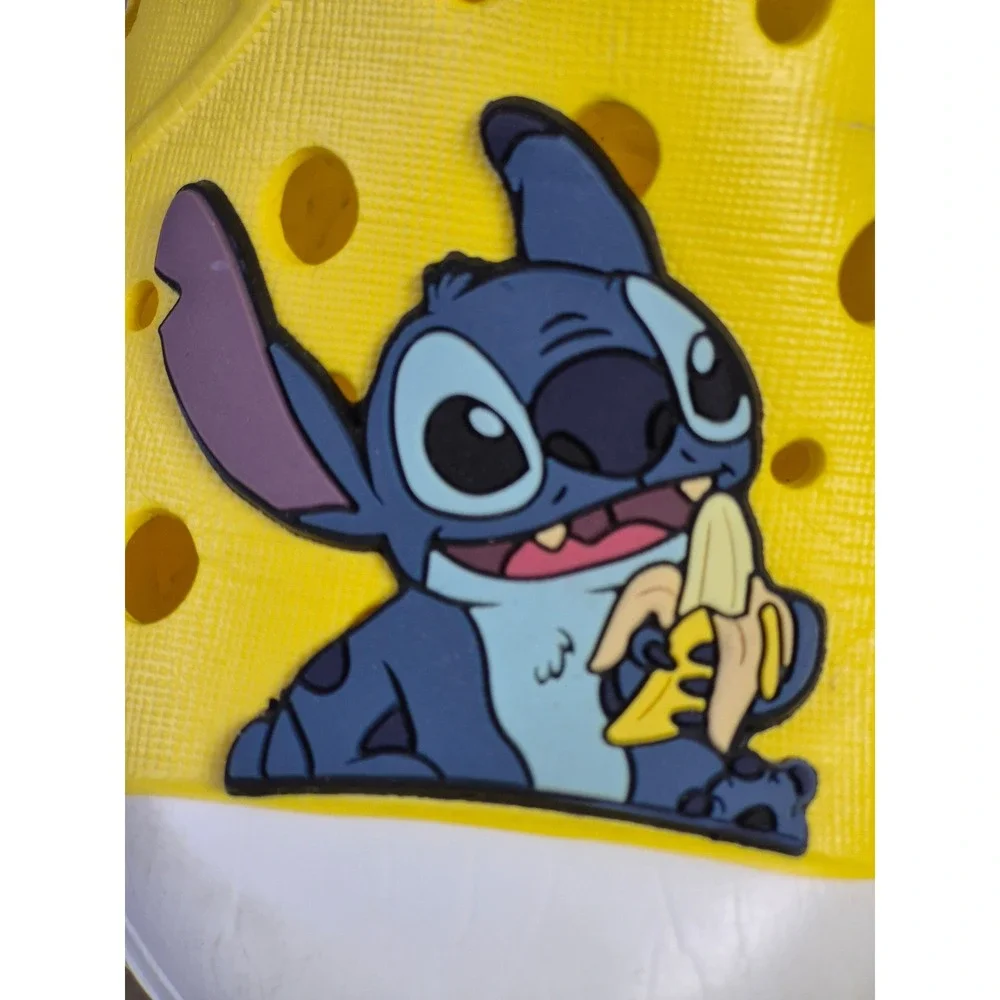Disney Stitch Yellow EVA Foam Slip On Water Shoes Clogs Kids Size 11 Lilo Stitch